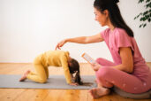 dětské cvičební karty silný střed těla