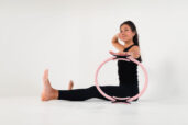 růžový pilates kruh