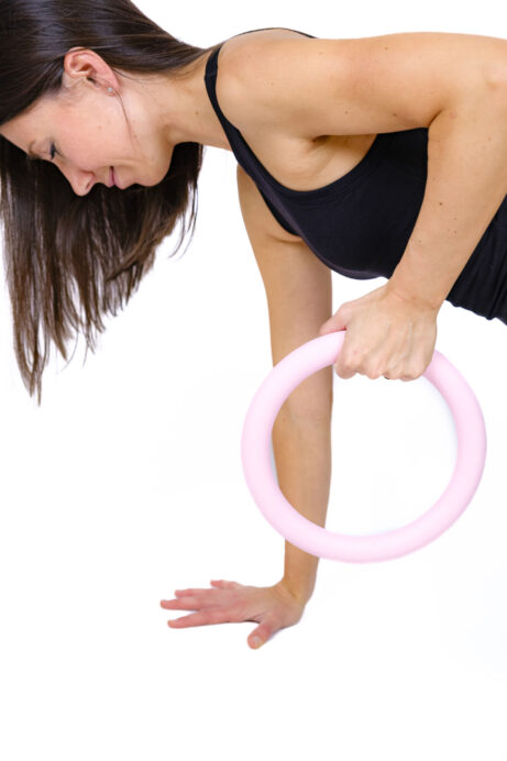 silikonový posilovací kruh růžový